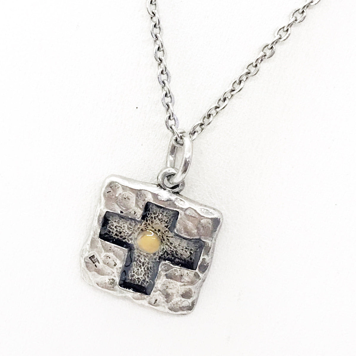 Mustard Seed Cross Necklace — Matthew 17:20 Faith Necklace for Women