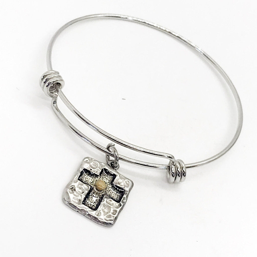 Mustard Seed Jewelry, Cross Charm Mustard Seed Bracelet, Mustard Seed Gifts, Christian Jewelry, Mustard Seed Faith Jewelry Gift For Her