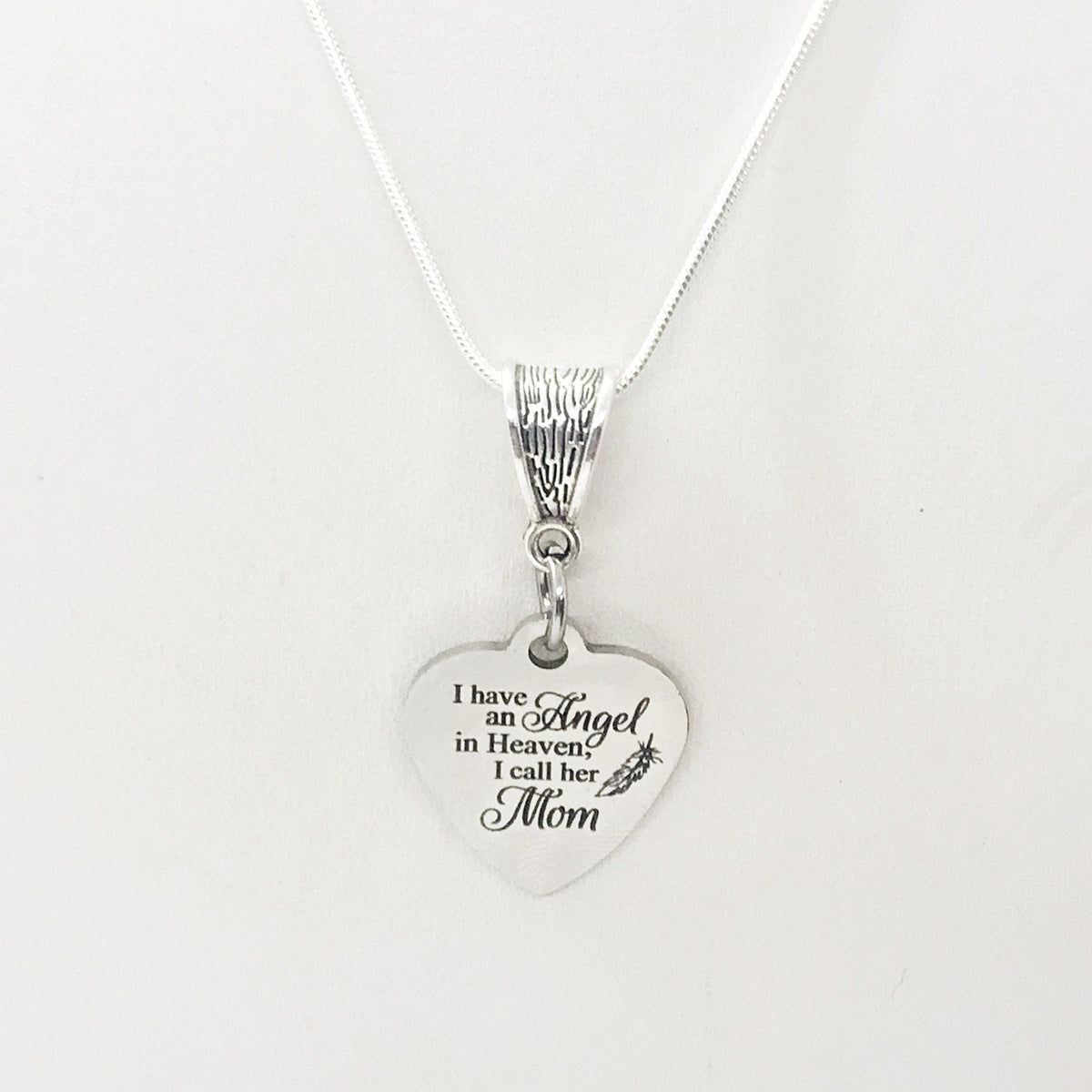 “I Have an Angel in Heaven — I Call Her Mom” Necklace