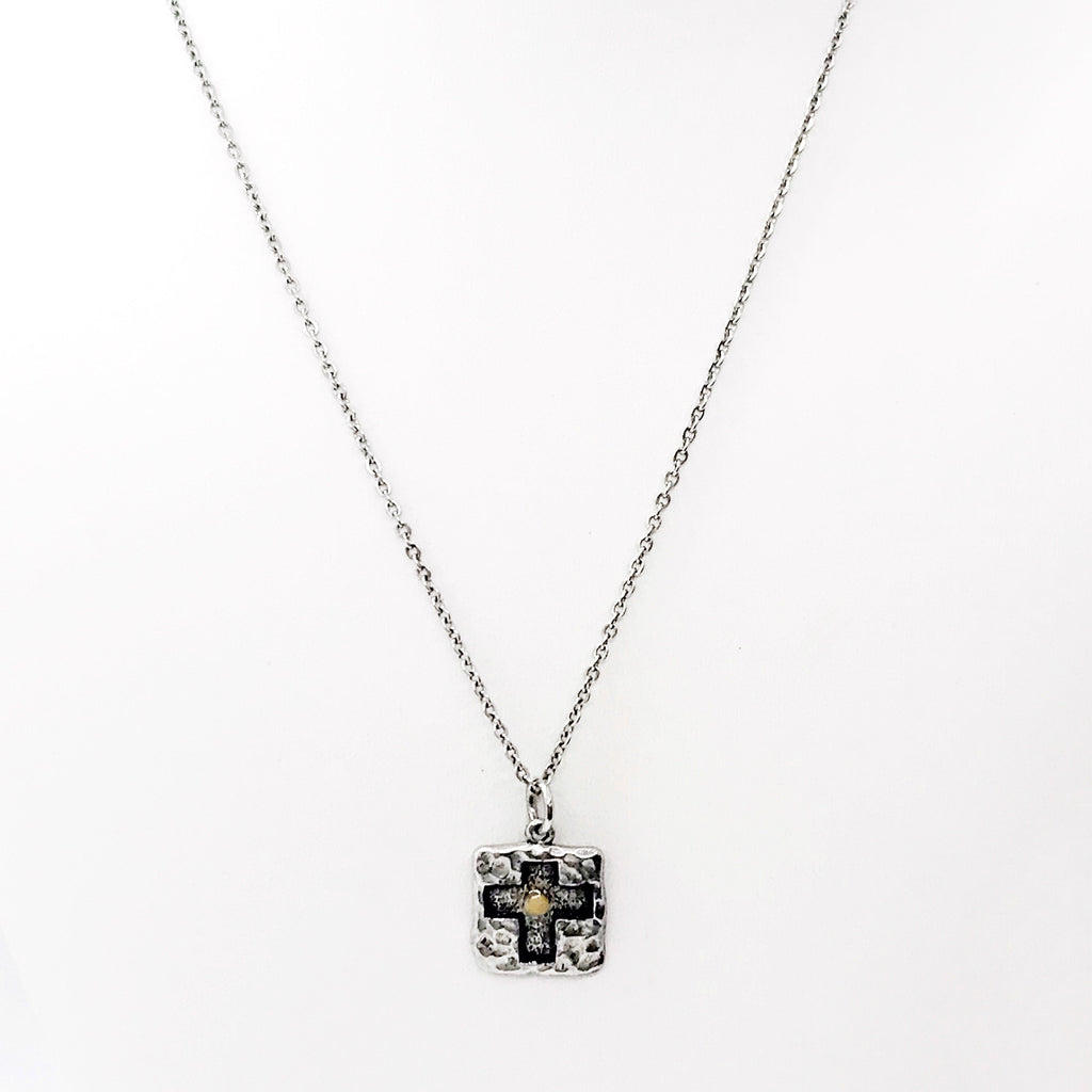 Mustard Seed Cross Necklace — Matthew 17:20 Faith Necklace for Women