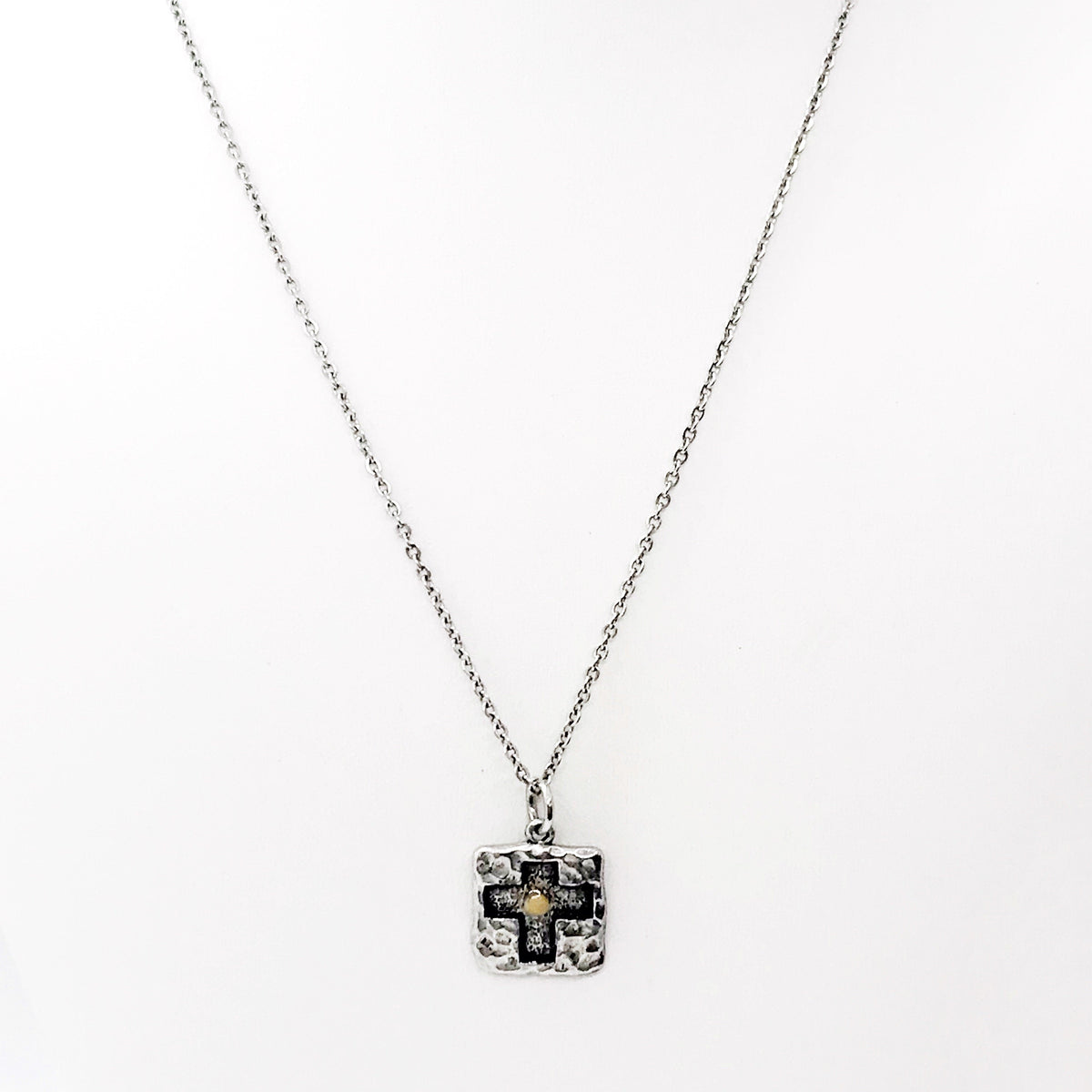 Mustard Seed Cross Necklace — Matthew 17:20 Faith Necklace for Women