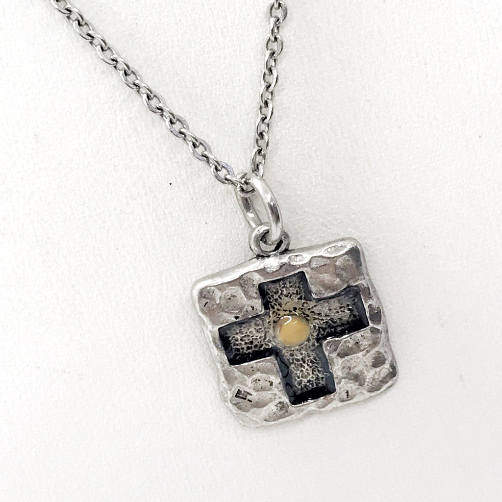 Mustard Seed Cross Necklace — Matthew 17:20 Faith Necklace for Women