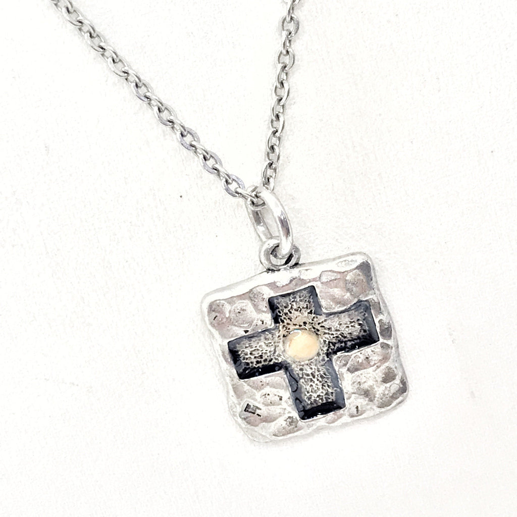 Mustard Seed Cross Necklace — Matthew 17:20 Faith Necklace for Women
