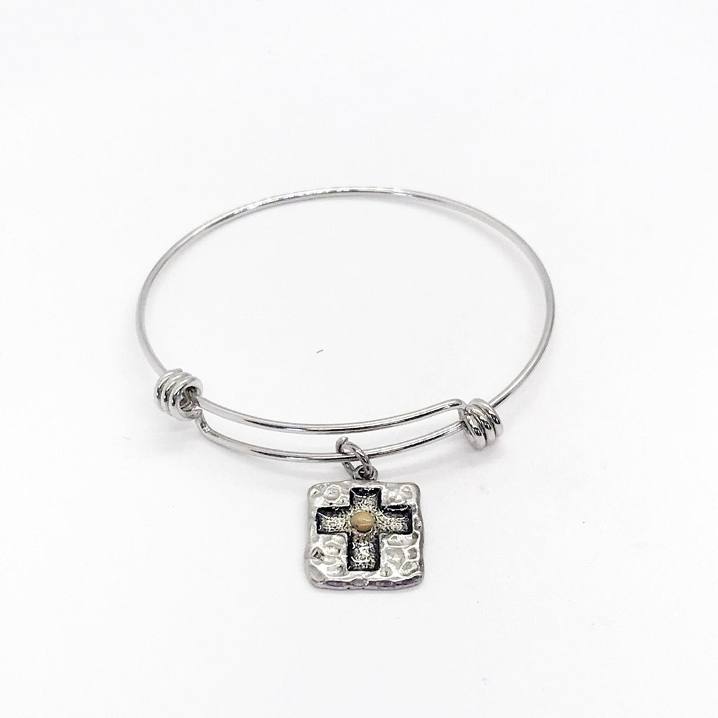 Mustard Seed Jewelry, Cross Charm Mustard Seed Bracelet, Mustard Seed Gifts, Christian Jewelry, Mustard Seed Faith Jewelry Gift For Her