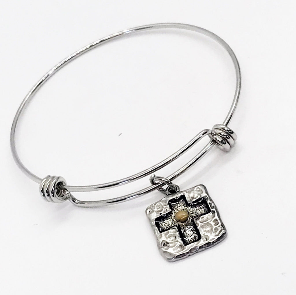 Mustard Seed Jewelry, Cross Charm Mustard Seed Bracelet, Mustard Seed Gifts, Christian Jewelry, Mustard Seed Faith Jewelry Gift For Her