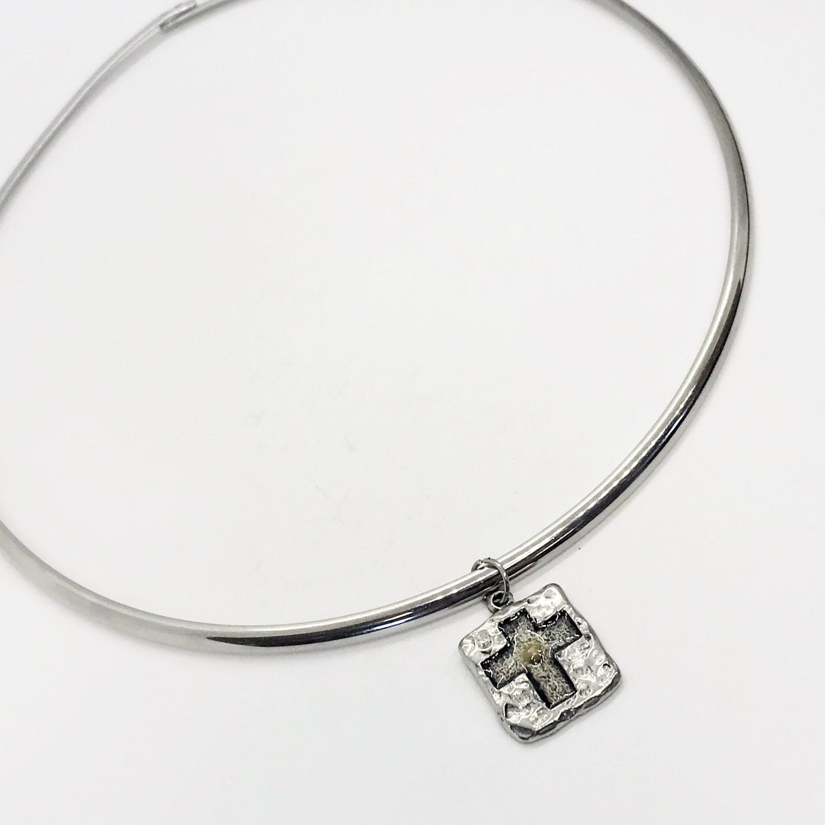 Mustard Seed Necklace, Mustard Seed Cross Collar, Stainless Steel Necklace, Matthew 17 20 Necklace, Mustard Seed Charm, Christian Jewelry