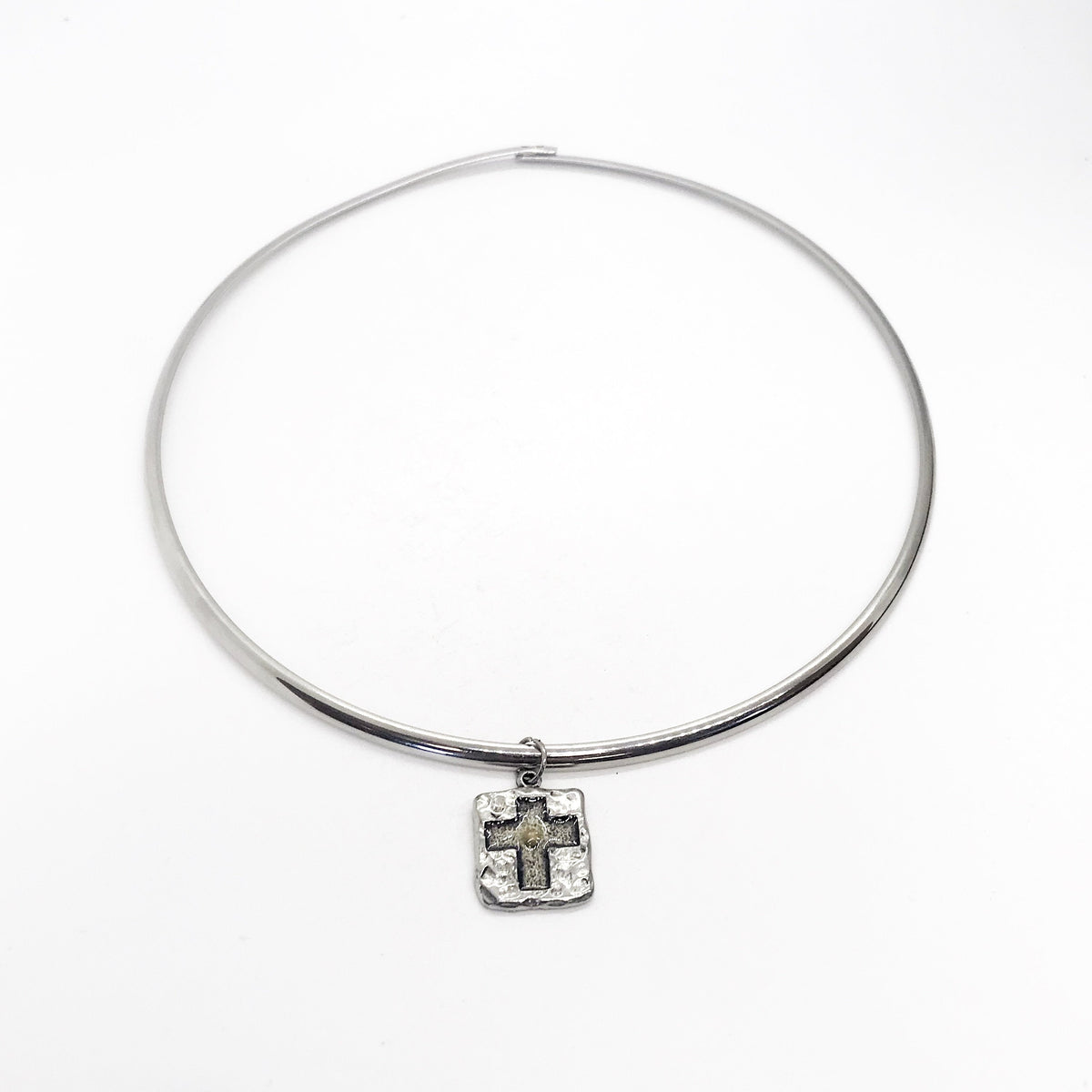 Mustard Seed Necklace, Mustard Seed Cross Collar, Stainless Steel Necklace, Matthew 17 20 Necklace, Mustard Seed Charm, Christian Jewelry