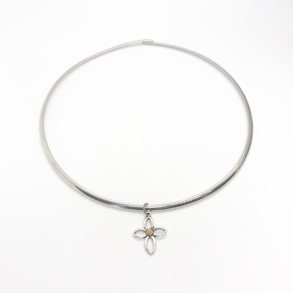 Mustard Seed Necklace, Mustard Seed Cross Collar, Stainless Steel Necklace, Matthew 17 20 Necklace, Mustard Seed Charm, Christian Jewelry