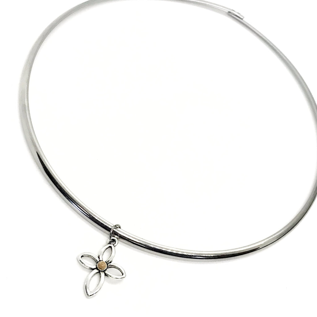 Mustard Seed Necklace, Mustard Seed Cross Collar, Stainless Steel Necklace, Matthew 17 20 Necklace, Mustard Seed Charm, Christian Jewelry