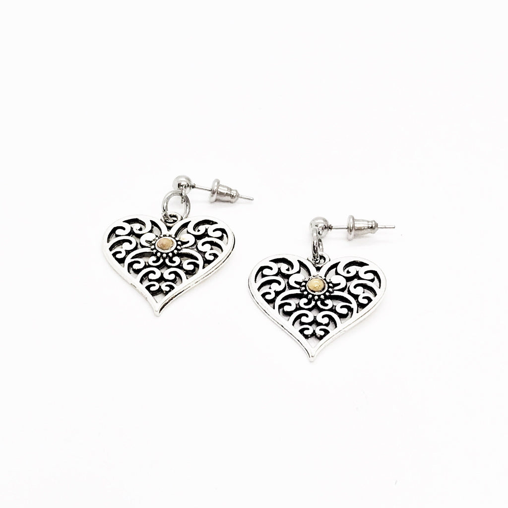 Mustard Seed Heart Earrings,  Mustard Seed Jewelry, Matthew 17 20, Mustard Seed Faith Jewelry, Bible Verse Gift, Scripture Gifts, Faith Gift