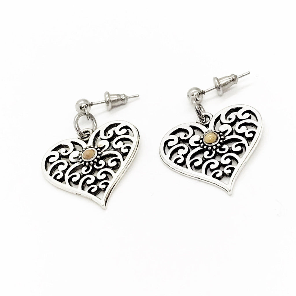 Mustard Seed Heart Earrings,  Mustard Seed Jewelry, Matthew 17 20, Mustard Seed Faith Jewelry, Bible Verse Gift, Scripture Gifts, Faith Gift