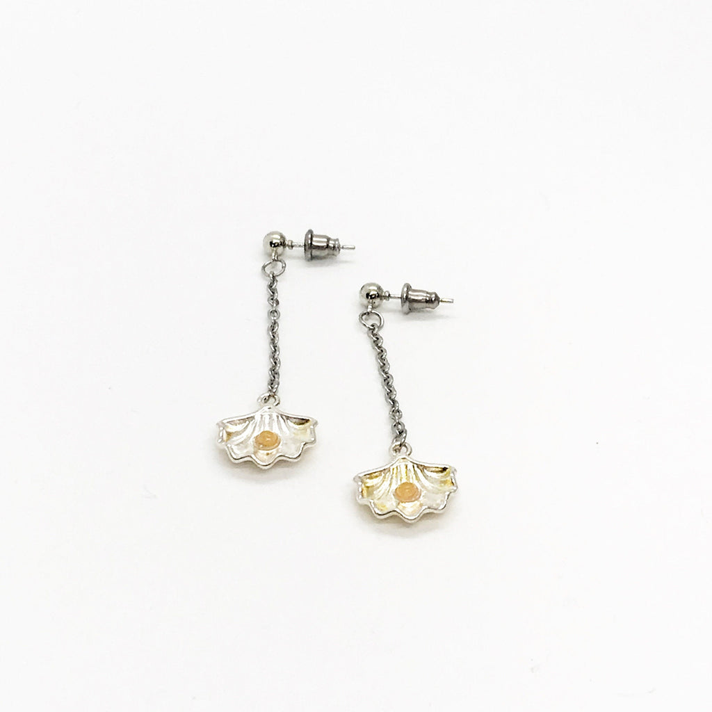 Mustard Seed Dangle Shell Earrings,  Mustard Seed Jewelry, Matthew 17 20, Mustard Seed Faith Jewelry, Scripture Gifts, Faith Gift