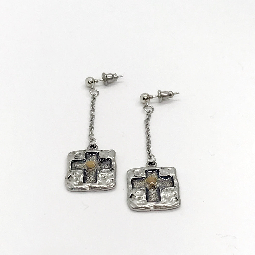 Mustard Seed Drop Dangle Earrings, Cross Mustard Seed Jewelry, Matthew 17 20, Mustard Seed Faith Jewelry, Scripture Gifts