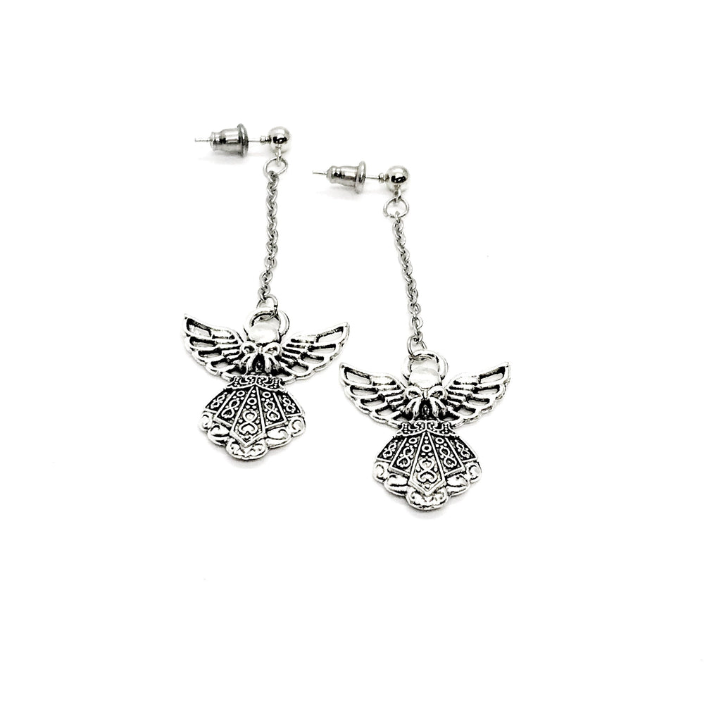 Angel Drop Dangle Earrings, Angel Jewelry, Gift For Her, Faith Gifts, Angel Gift, Angel Charms, Christian Gifts, Memorial Gifts
