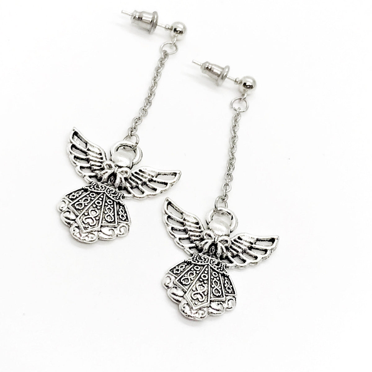 Angel Drop Dangle Earrings, Angel Jewelry, Gift For Her, Faith Gifts, Angel Gift, Angel Charms, Christian Gifts, Memorial Gifts