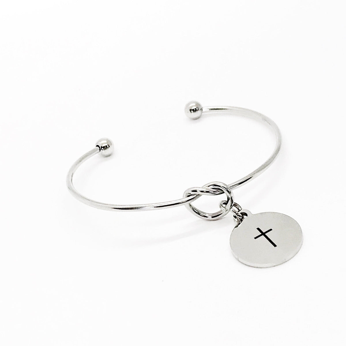 Cross Charm Bracelet — Cuff Bracelet