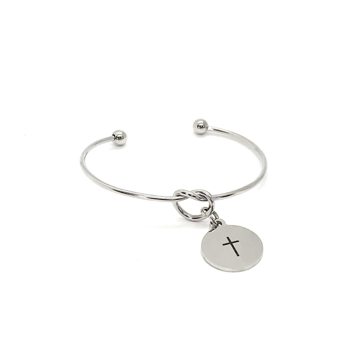 Cross Charm Bracelet — Cuff Bracelet