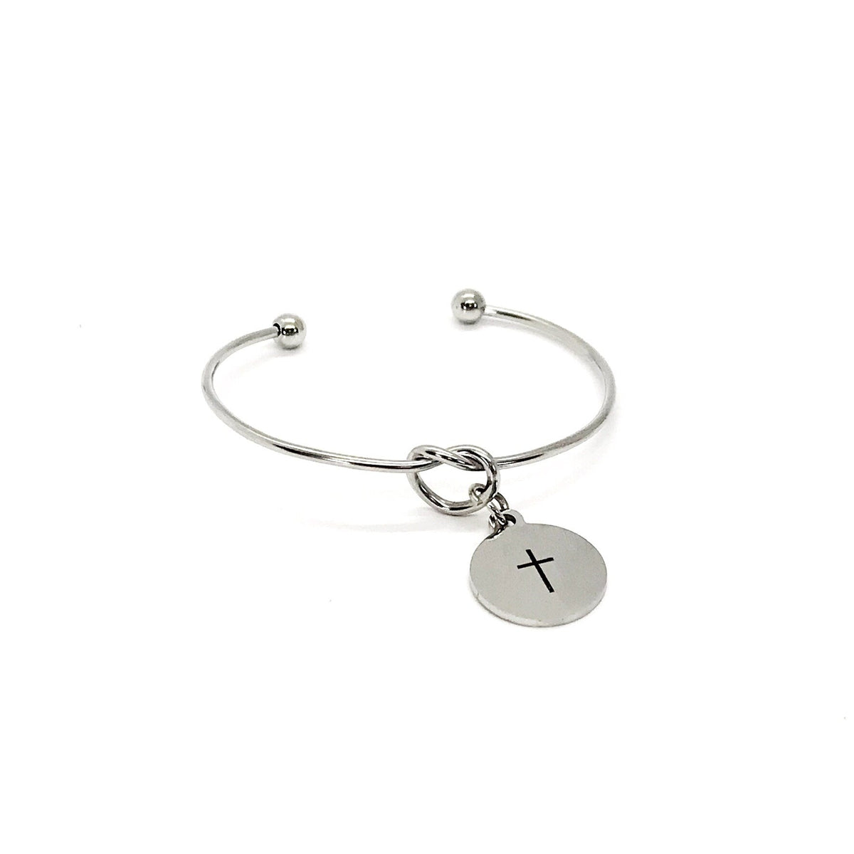 Cross Charm Bracelet — Cuff Bracelet