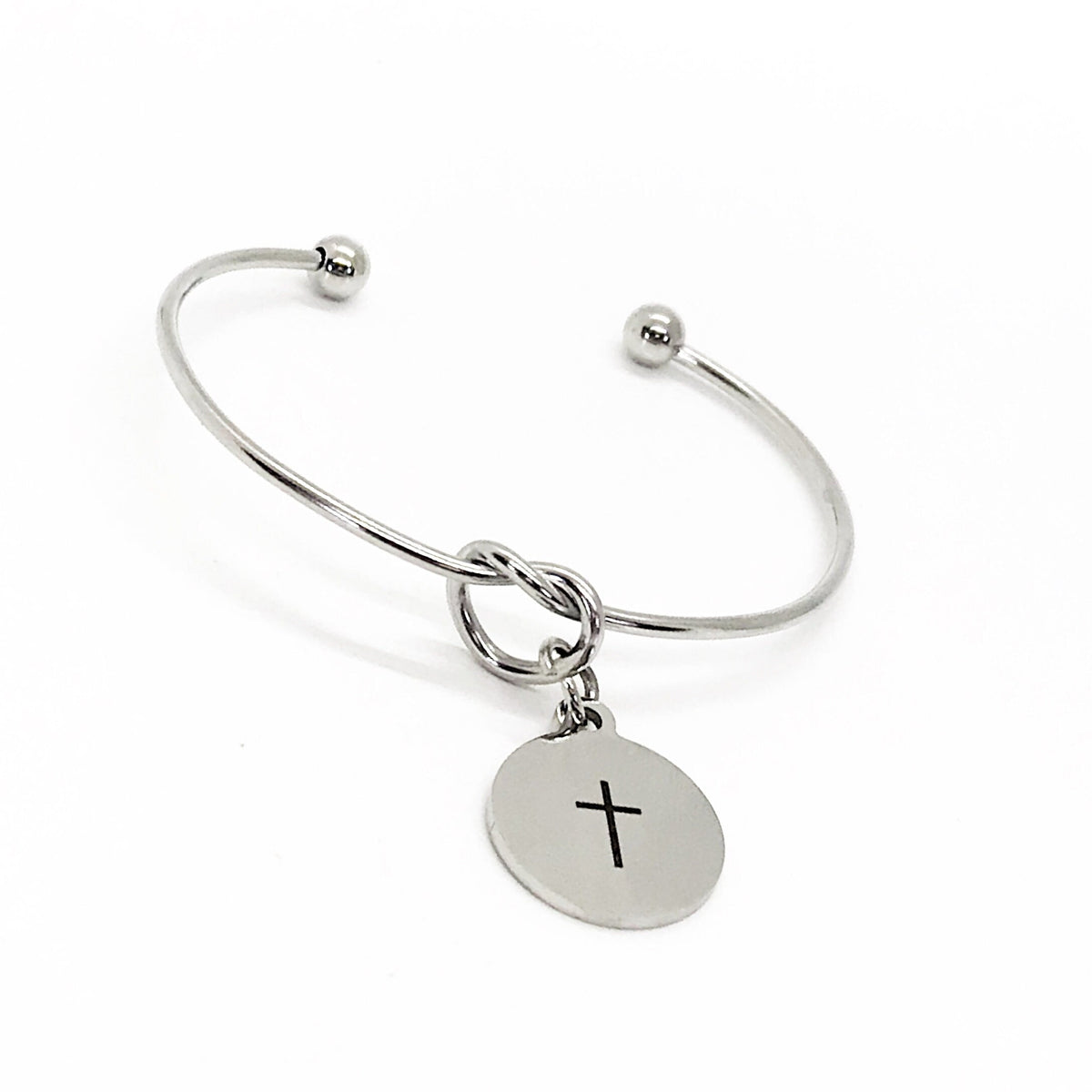 Cross Charm Bracelet — Cuff Bracelet
