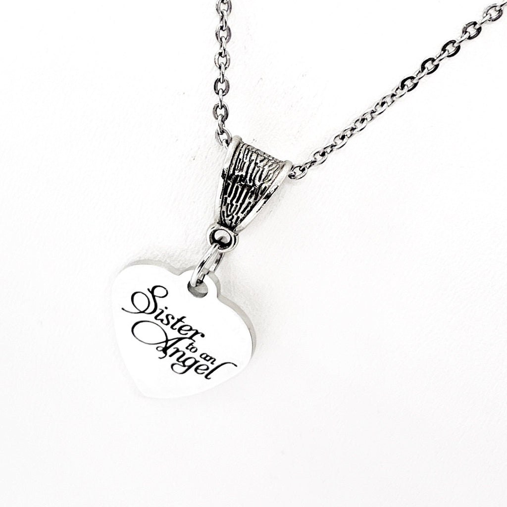 Sister Memorial, Sister To An Angel Necklace, Loss Of Sister Gift, My Angel Sister, Sympathy Gift, My Sister Is My Angel, Missing My Sister