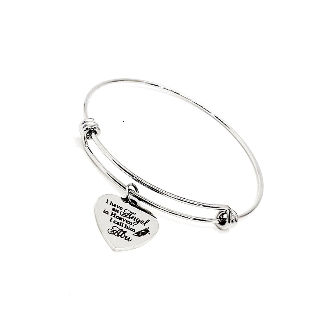 Memorial Gift, I Have An Angel In Heaven, I Call Him Abu Bracelet, Grandfather Loss, Remembering Grandfather, Grandpa Memorial