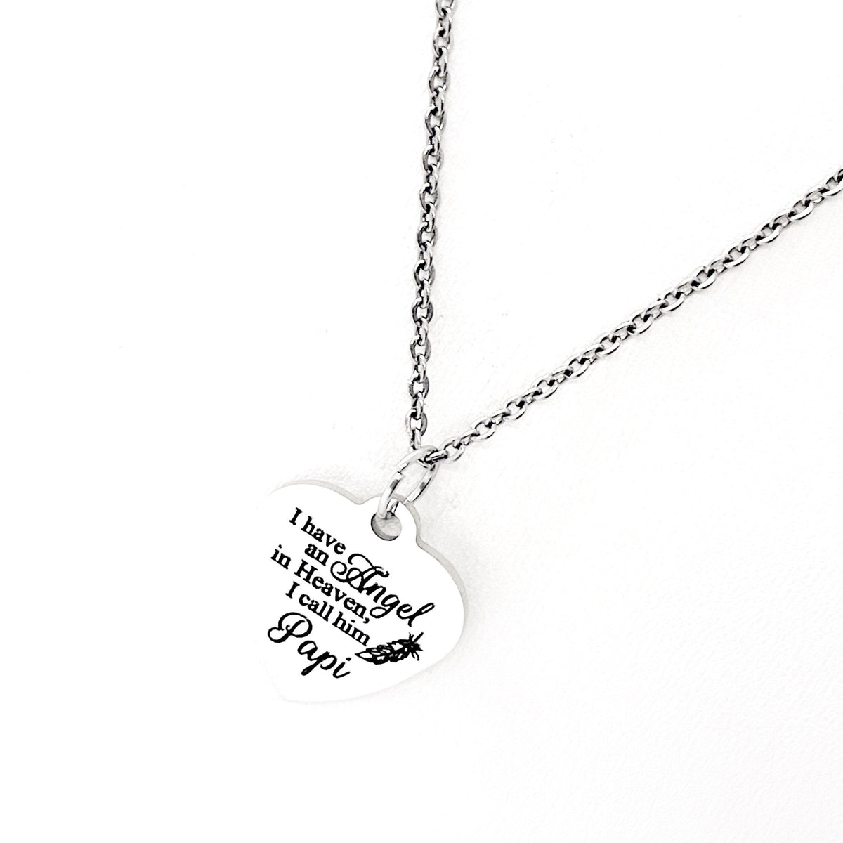 Father Memorial, I Have An Angel In Heaven I Call Him Papi Necklace, Remembering Papi, Remembering My Dad, Loss Of Dad, Sympathy Gift