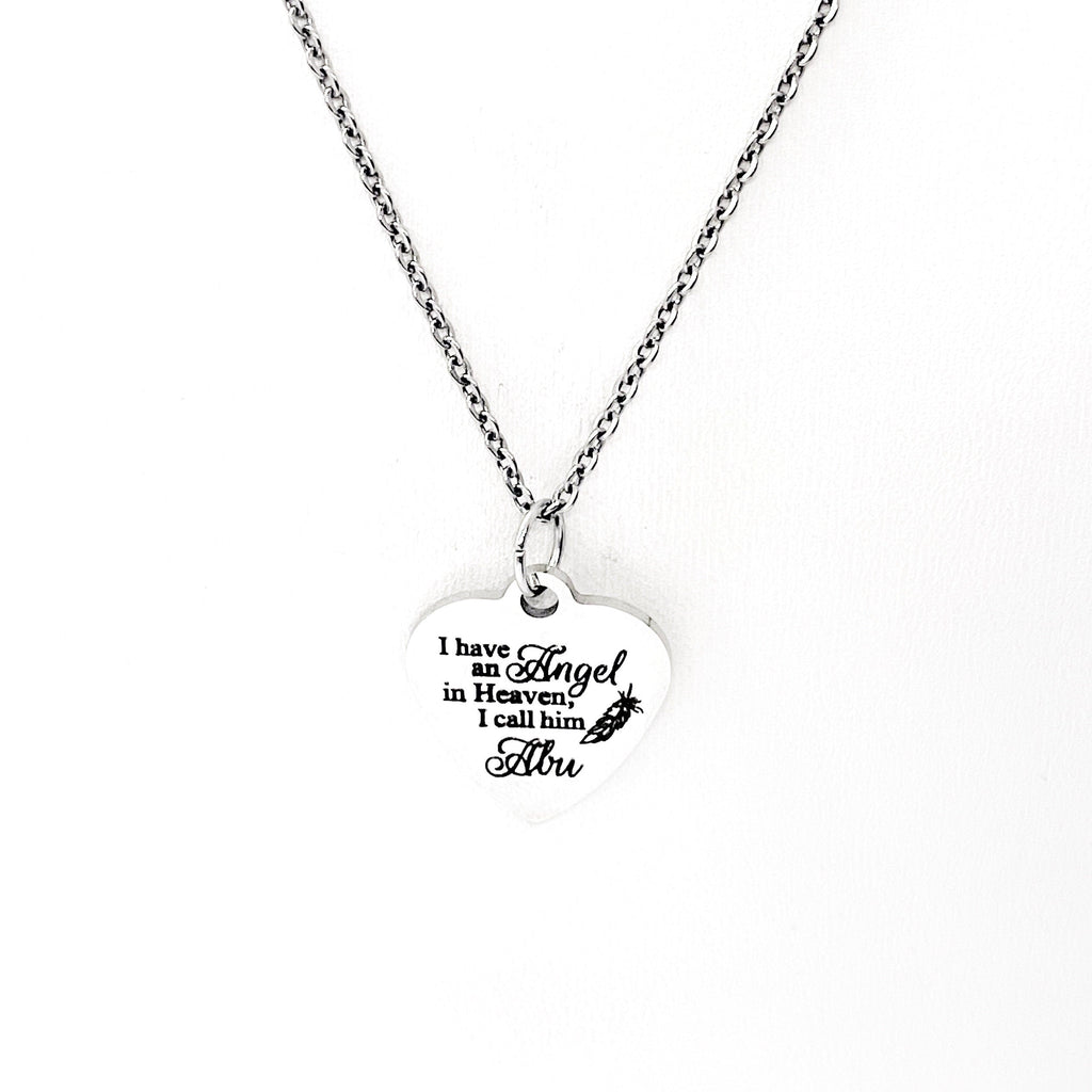 Grandfather Memorial, I Have An Angel In Heaven I Call Him Abu Necklace, Remembering Abu, Remembering My Abu, Loss Of Grandpa, Sympathy Gift