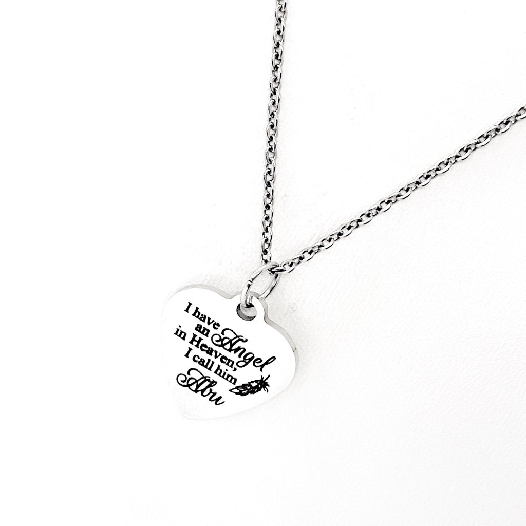 Grandfather Memorial, I Have An Angel In Heaven I Call Him Abu Necklace, Remembering Abu, Remembering My Abu, Loss Of Grandpa, Sympathy Gift