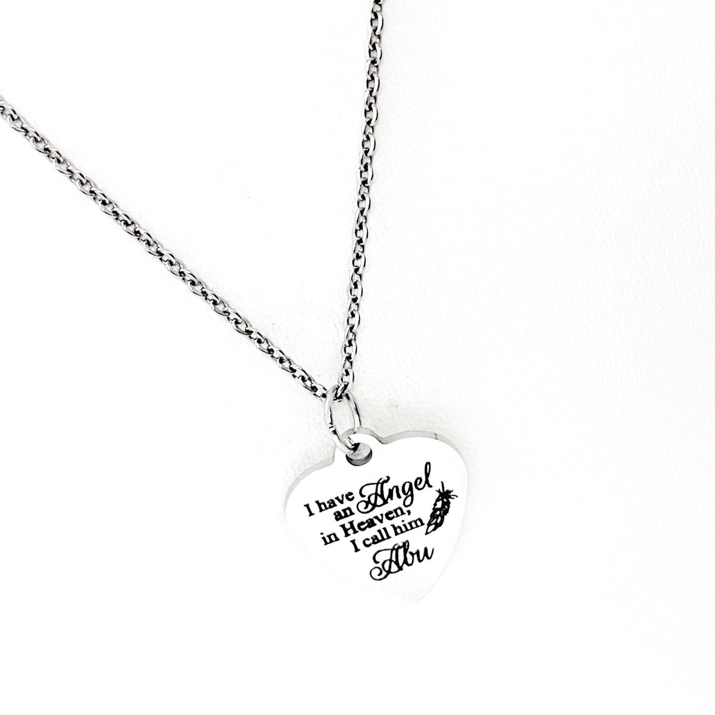 Grandfather Memorial, I Have An Angel In Heaven I Call Him Abu Necklace, Remembering Abu, Remembering My Abu, Loss Of Grandpa, Sympathy Gift