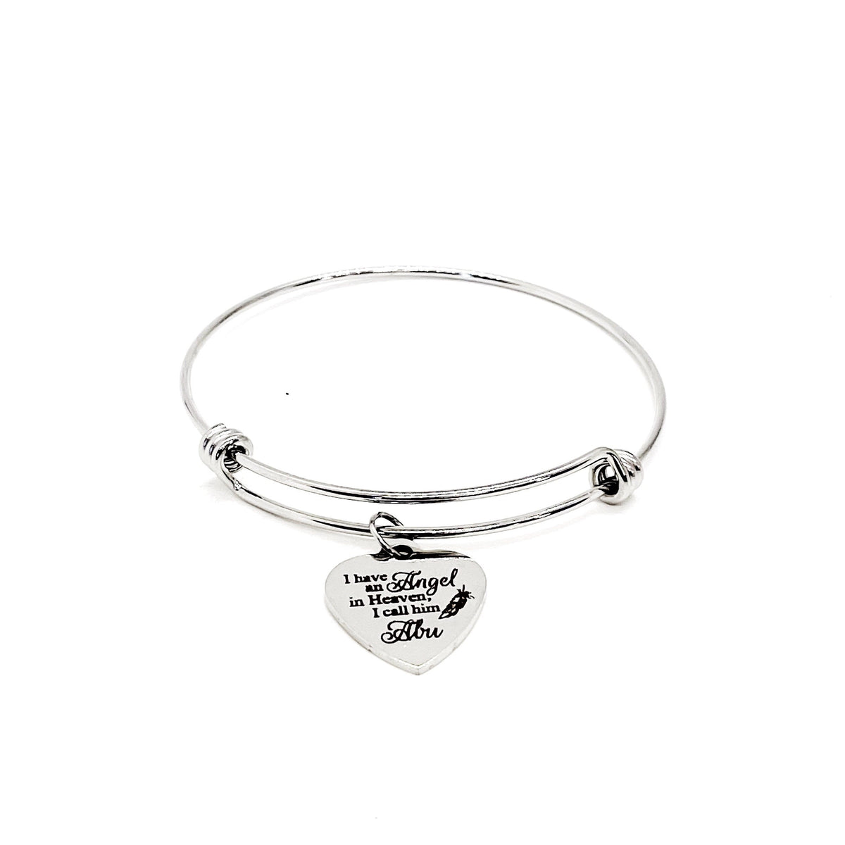 Memorial Gift, I Have An Angel In Heaven, I Call Him Abu Bracelet, Grandfather Loss, Remembering Grandfather, Grandpa Memorial