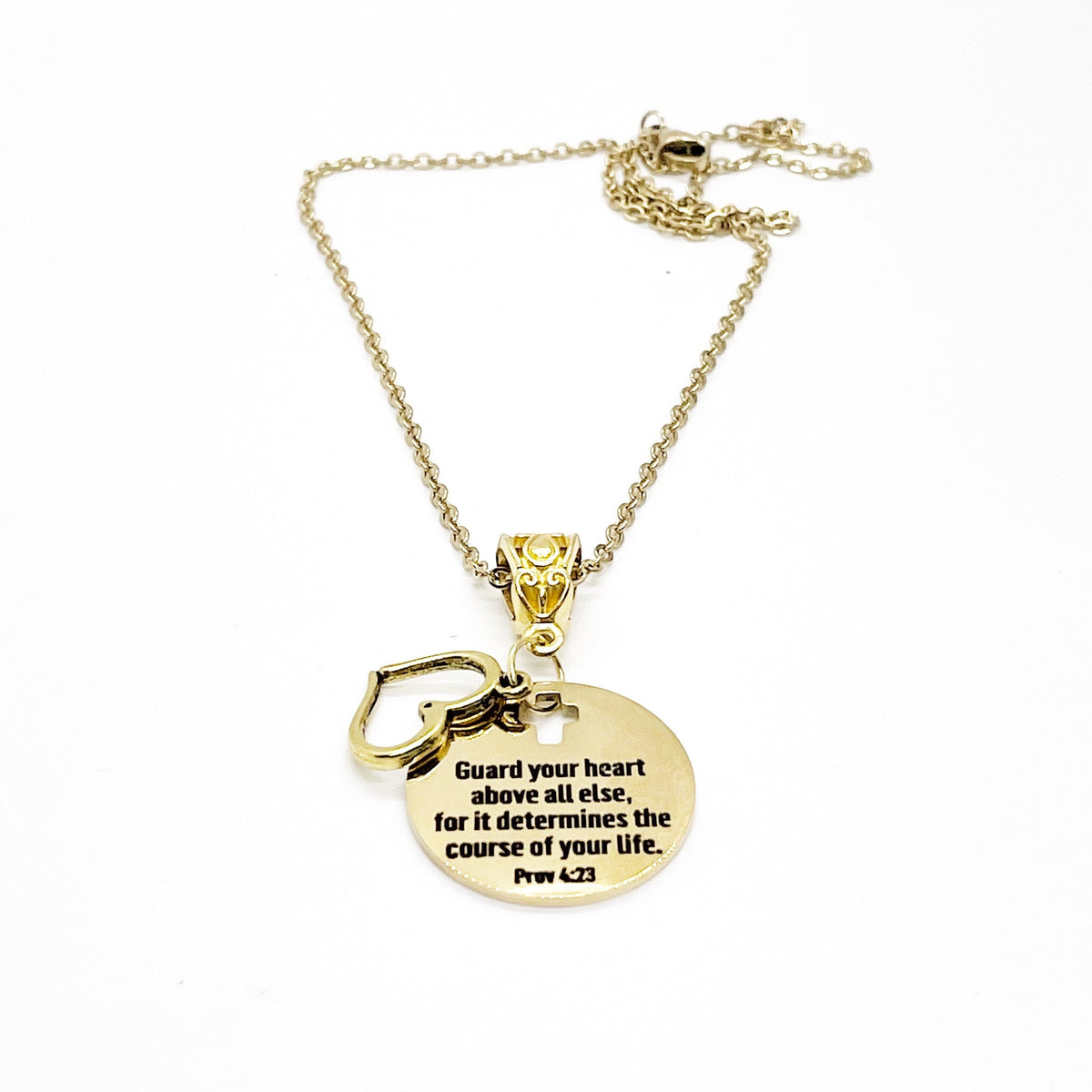 Scripture Gift, Guard Your Heart Above All Else Necklace, Proverbs 4 23 Necklace, Gift For Her, Daughter Gift, Granddaughter Gift