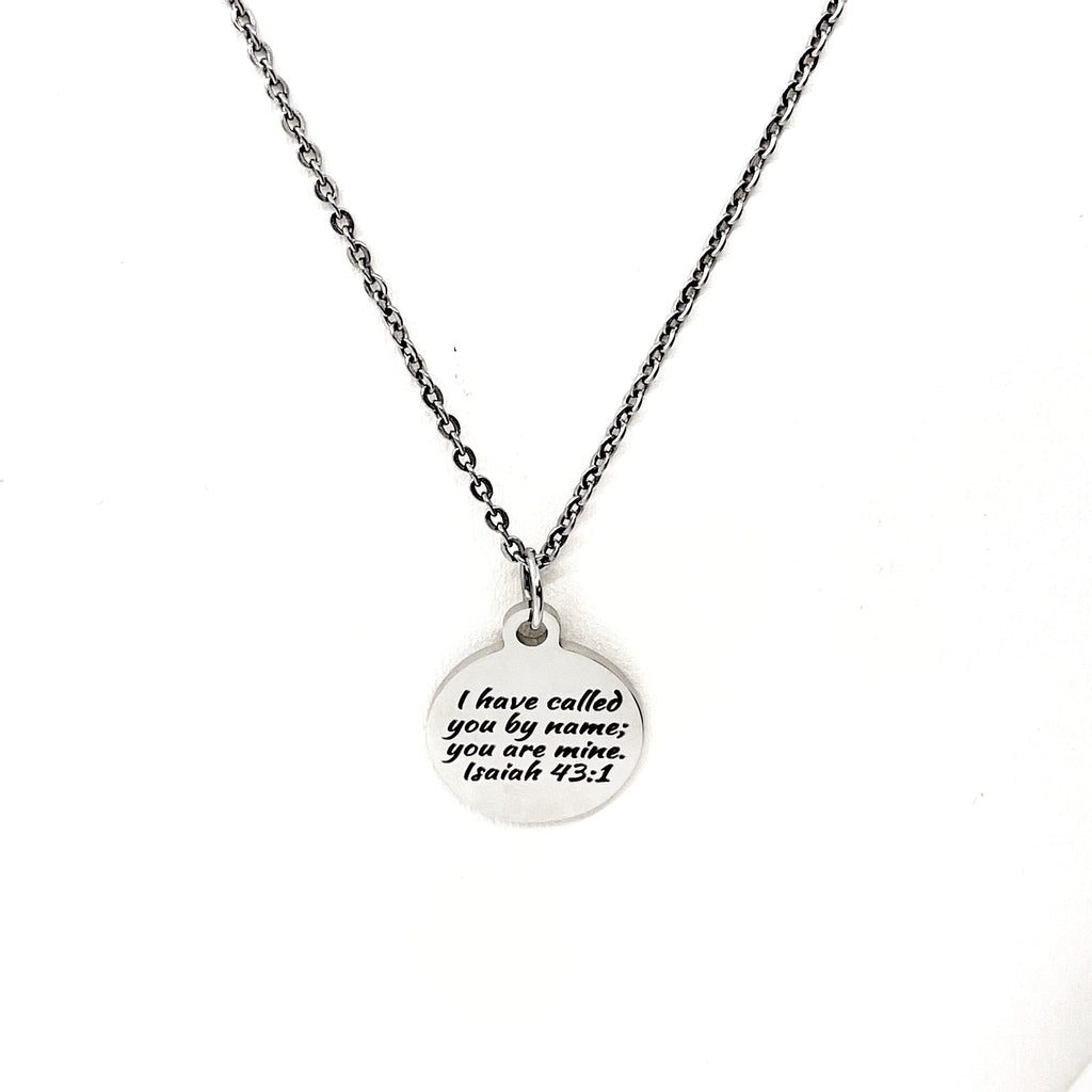 Faith Gift, I Have Called You By Name You Are Mine Necklace, Isaiah 43 1, Scripture Jewelry, Scripture Necklace, We Are His, Christian Gift
