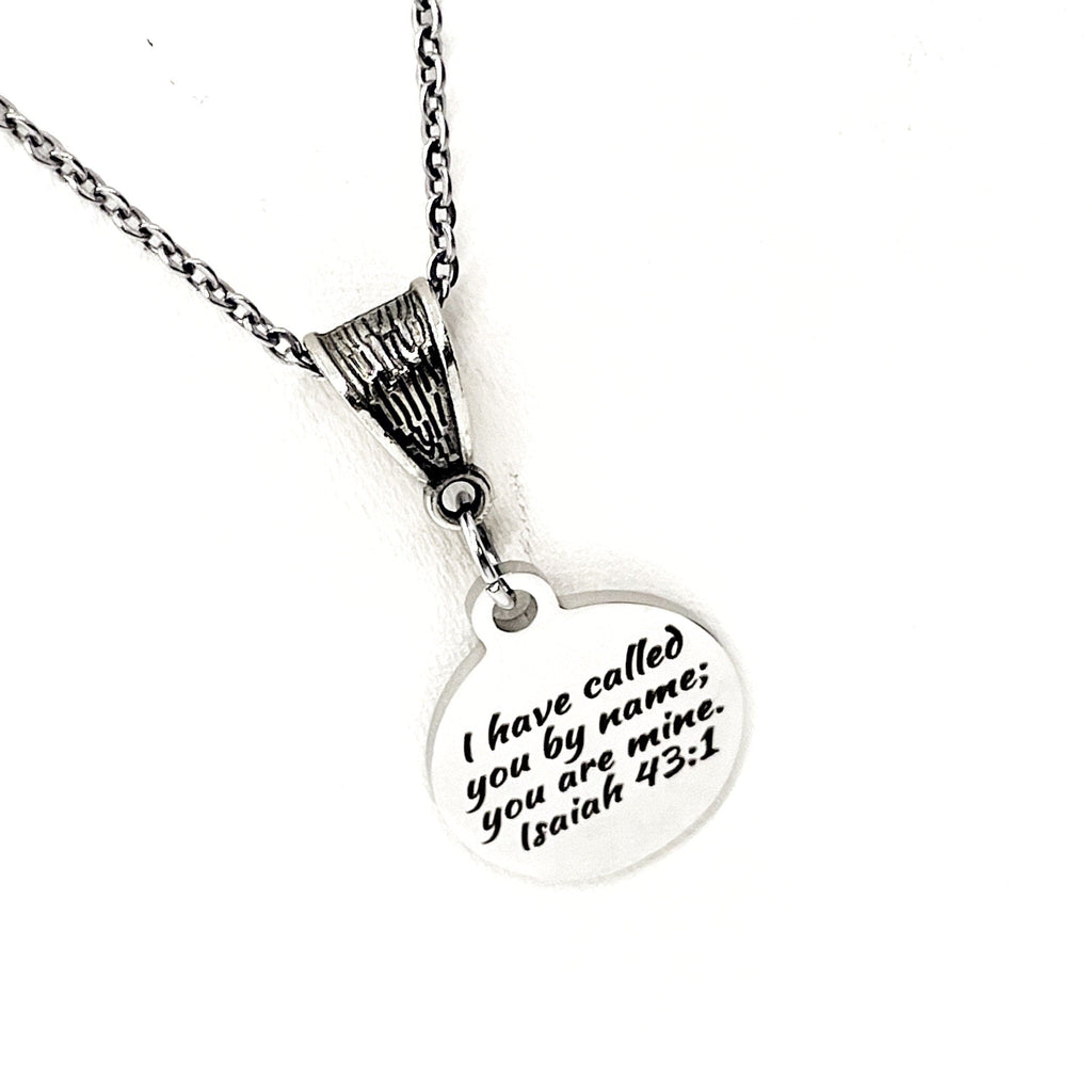 Faith Gift, I Have Called You By Name You Are Mine Necklace, Isaiah 43 1, Scripture Jewelry, Scripture Necklace, Christian Jewelry