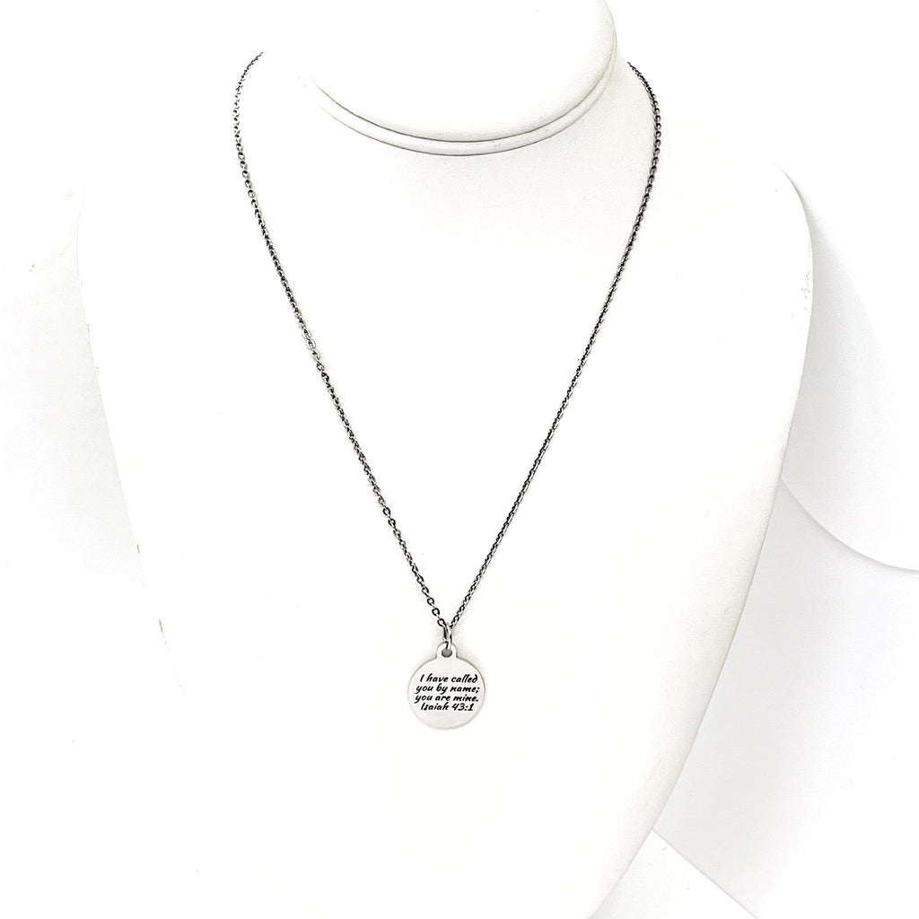 Faith Gift, I Have Called You By Name You Are Mine Necklace, Isaiah 43 1, Scripture Jewelry, Scripture Necklace, We Are His, Christian Gift
