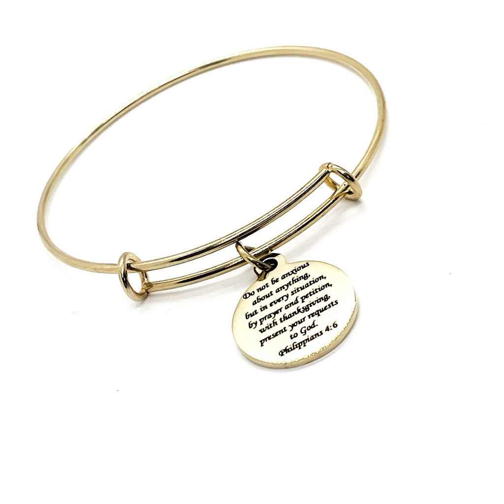 Faith Gift, Do Not Be Anxious Charm Bracelet, Philippians 4 6, Christian Jewelry, Faith Jewelry, Scripture Quote