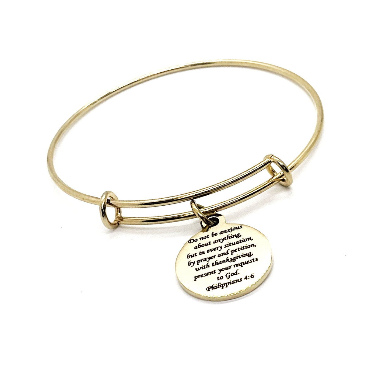 Faith Gift, Do Not Be Anxious Charm Bracelet, Philippians 4 6, Christian Jewelry, Faith Jewelry, Scripture Quote