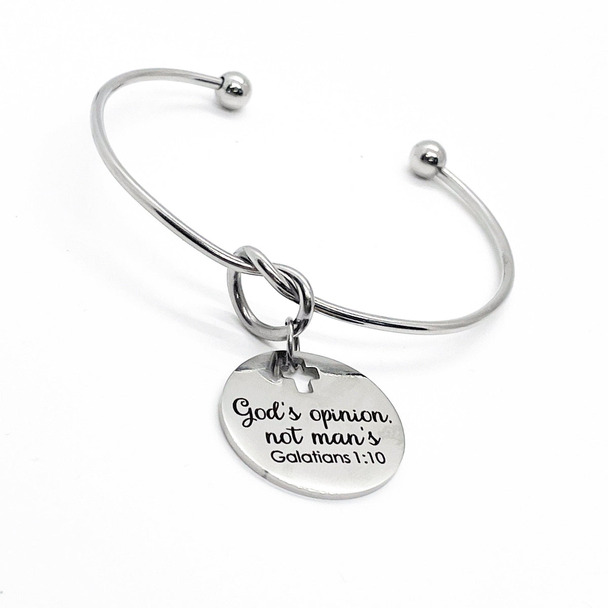 Faith Jewelry, God’s Opinion Not Man’s Charm Bracelet, Scripture Gift, Galatians 1 10 Charm, Bible Verse Jewelry, Faith Gift, Christian Gift
