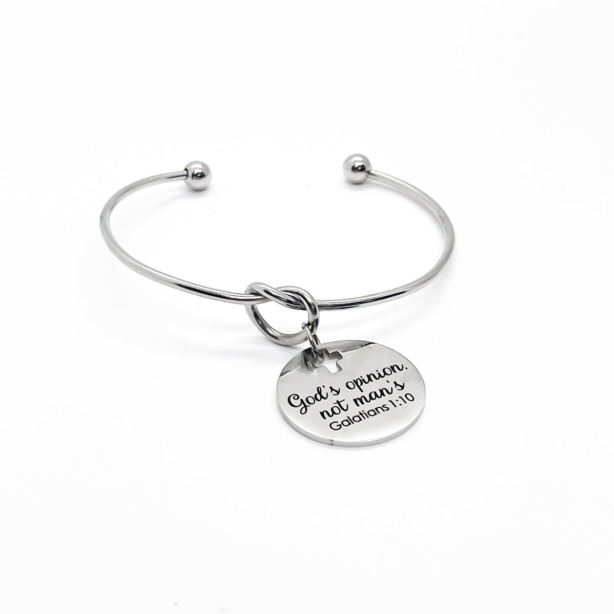 Faith Jewelry, God’s Opinion Not Man’s Charm Bracelet, Scripture Gift, Galatians 1 10 Charm, Bible Verse Jewelry, Faith Gift, Christian Gift