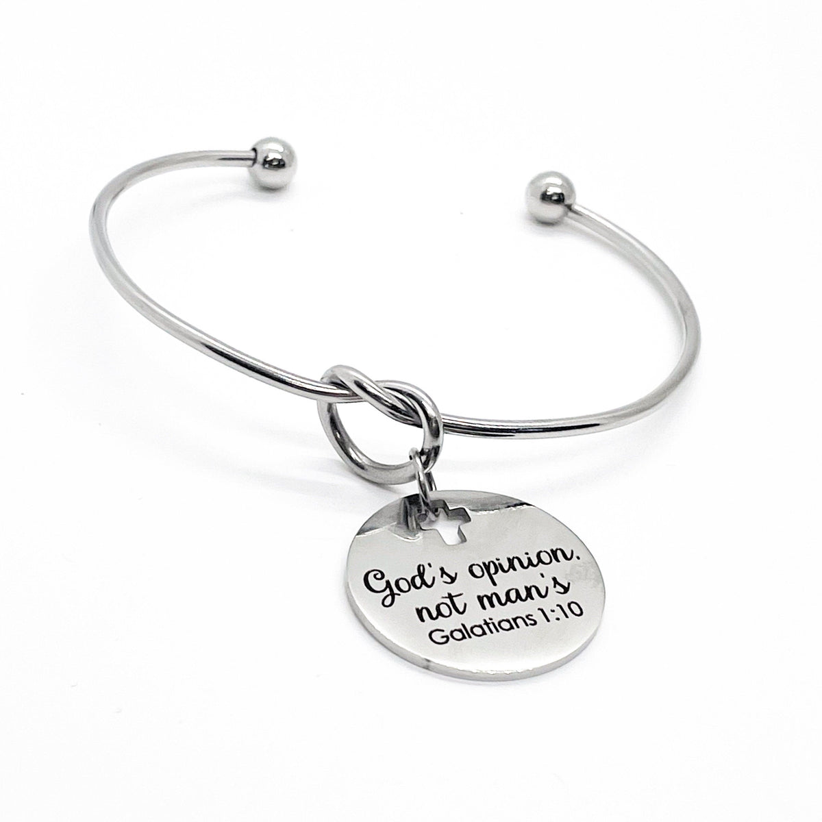 Faith Jewelry, God’s Opinion Not Man’s Charm Bracelet, Scripture Gift, Galatians 1 10 Charm, Bible Verse Jewelry, Faith Gift, Christian Gift