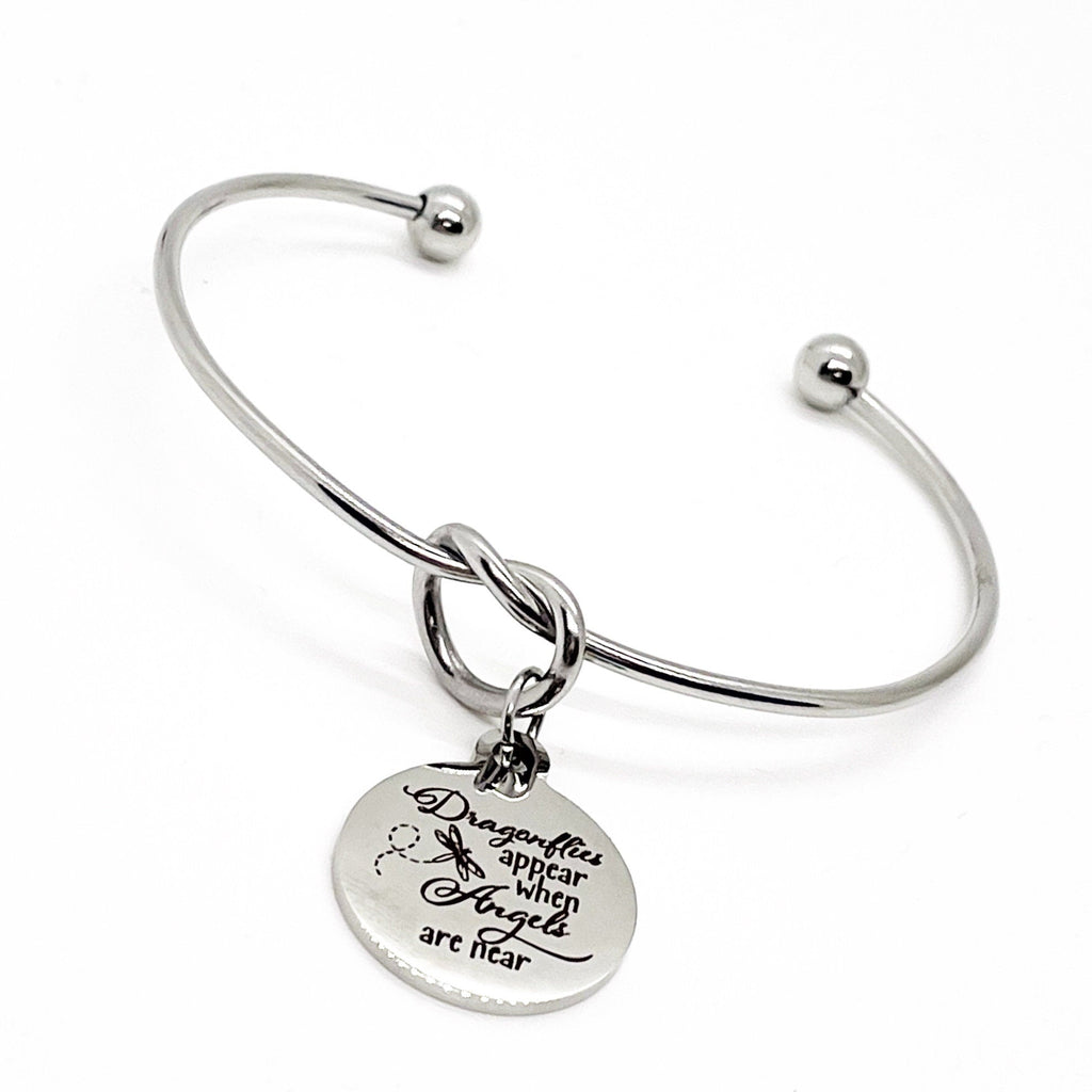 Sympathy Gifts, Dragonflies Appear When Angels Are Near Charm Bracelet, Remembering Her, Remembering Him, Loss Of Loved One, Gift For Her