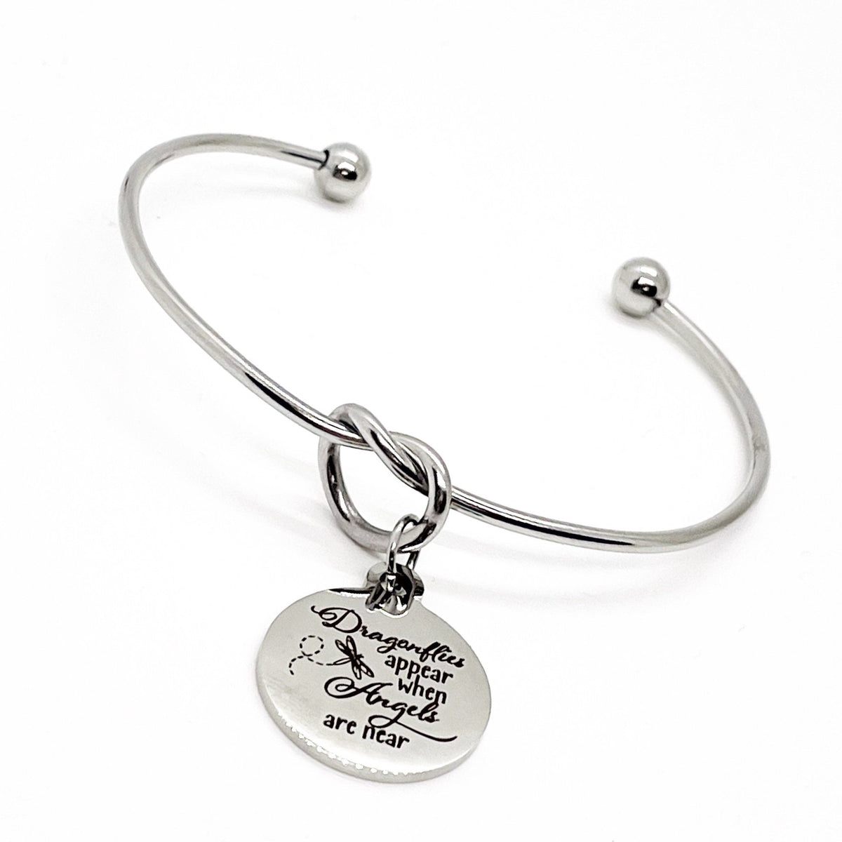 Sympathy Gifts, Dragonflies Appear When Angels Are Near Charm Bracelet, Remembering Her, Remembering Him, Loss Of Loved One, Gift For Her