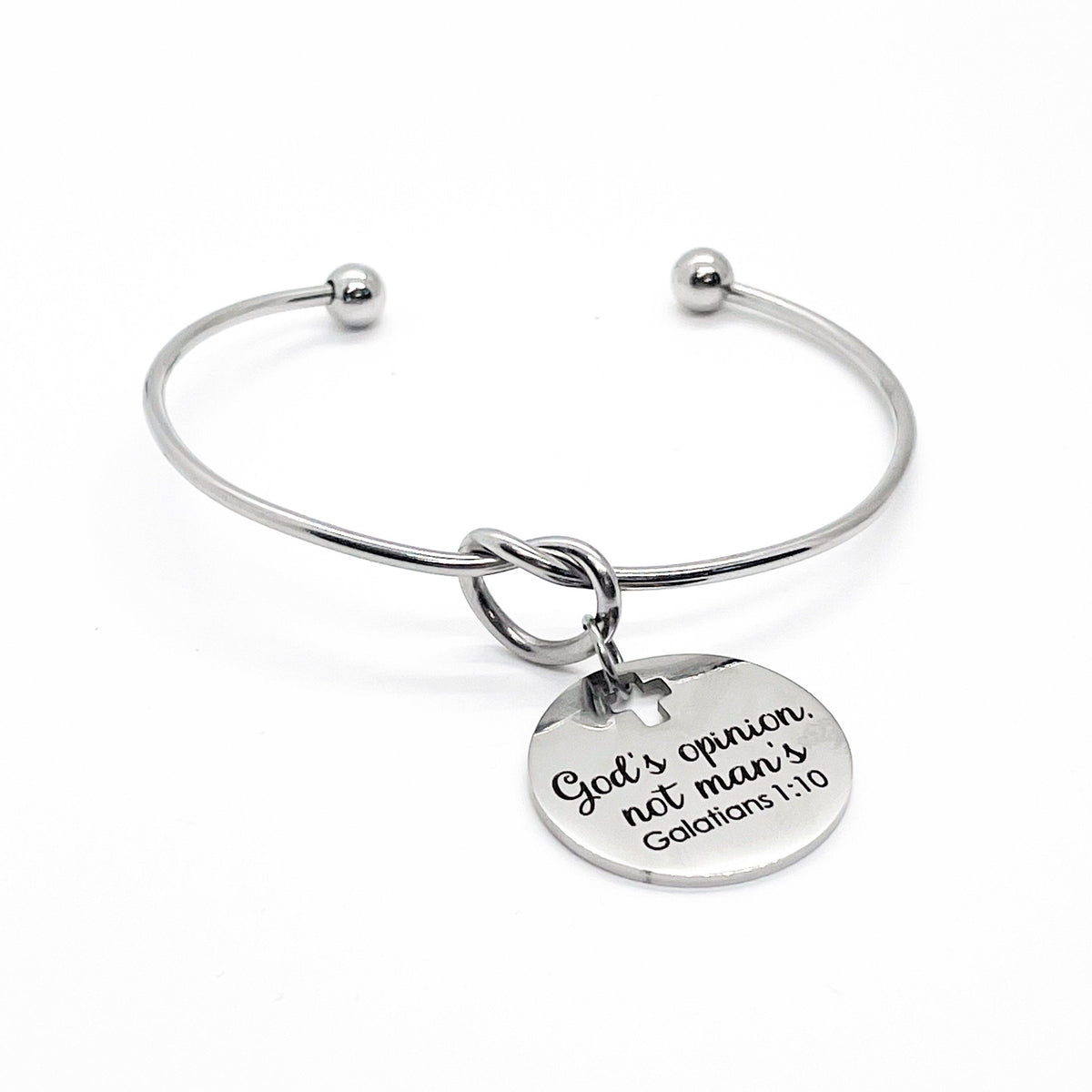 Faith Jewelry, God’s Opinion Not Man’s Charm Bracelet, Scripture Gift, Galatians 1 10 Charm, Bible Verse Jewelry, Faith Gift, Christian Gift