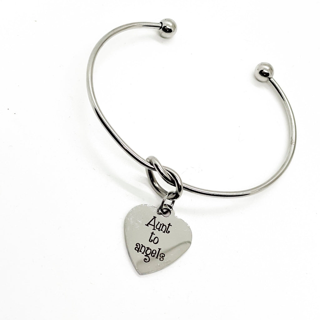 Aunt To Angels Charm Bracelet, Aunt Gifts, Remembering Loss, Nieces and Nephews, Family Gifts, Aunt Loss, Aunt Jewelry Gift