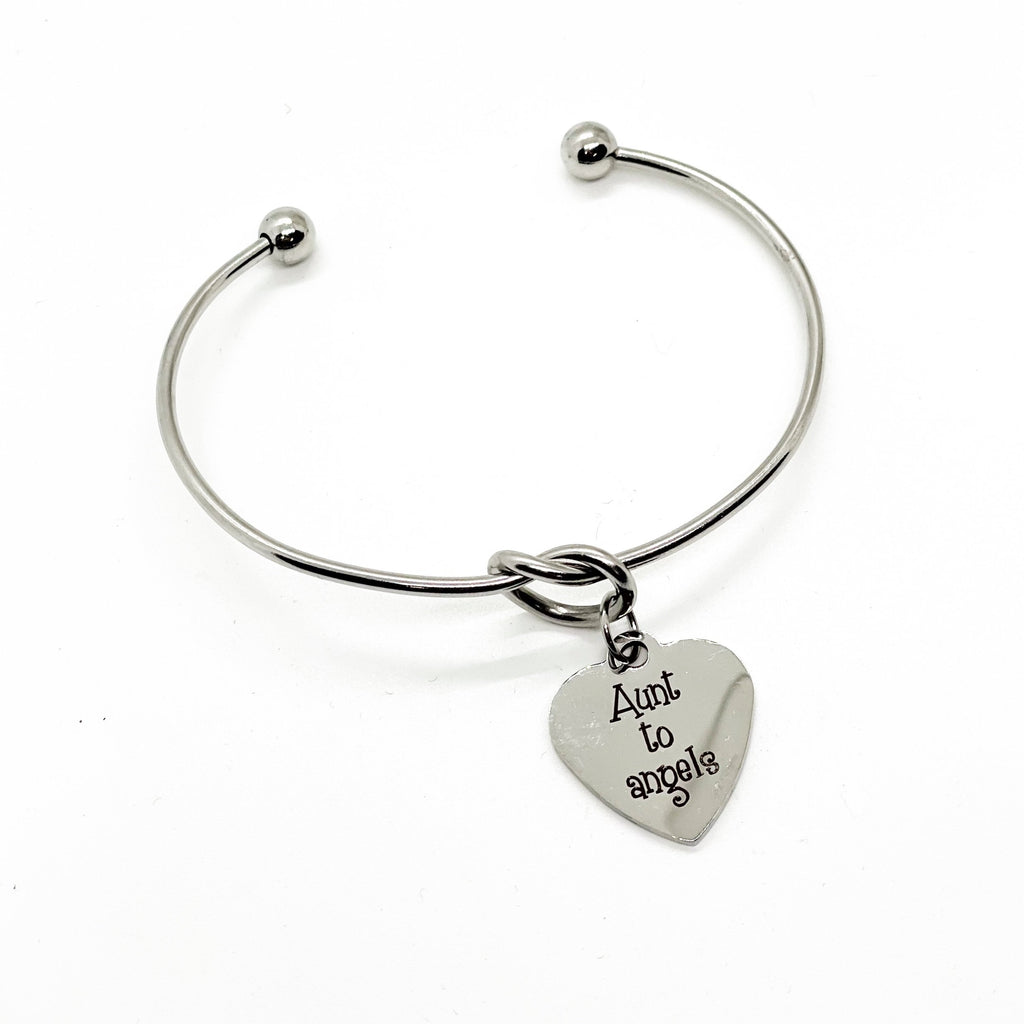 Aunt To Angels Charm Bracelet, Aunt Gifts, Remembering Loss, Nieces and Nephews, Family Gifts, Aunt Loss, Aunt Jewelry Gift