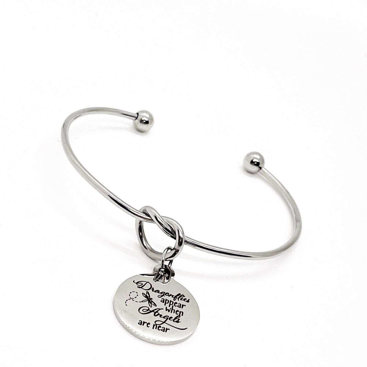 Sympathy Gifts, Dragonflies Appear When Angels Are Near Charm Bracelet, Remembering Her, Remembering Him, Loss Of Loved One, Gift For Her