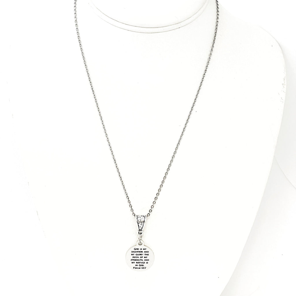 Faith Gift, God Is My Salvation And My Glory Necklace, Psalm 62 7, Scripture Gift, Scripture Jewelry, Faith Jewelry, Gift For Her