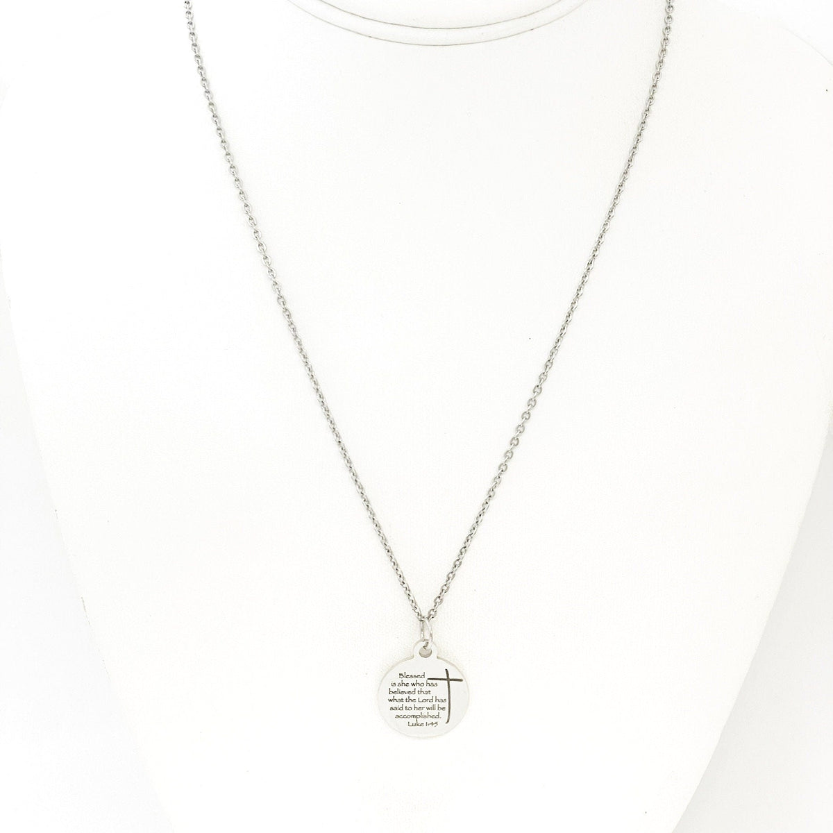 Faith Gift, Blessed Is She Who Has Believed Necklace, Luke 1 4 and 6, Scripture Gift, It Will Be Done, Faith Jewelry, Gift For Her