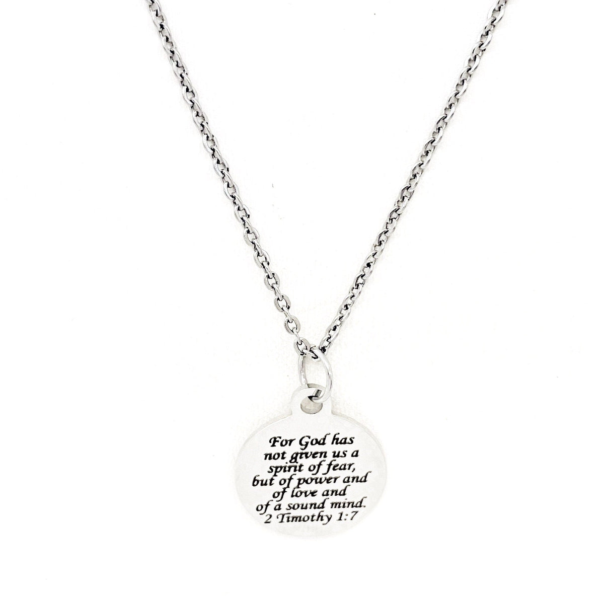 Faith Gift, God Has Given us a Spirit of Power Love and Sound Mind, Necklace, 2 Timothy 1 7, Scripture Gift, Faith Jewelry, Gift For Her