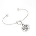 Scripture Gift, 23rd Psalm, The Lord Is With Me Charm Bracelet, Psalm 23 4, Charm Bangle, Graduation Gift, Faith Jewelry, Christian Jewelry