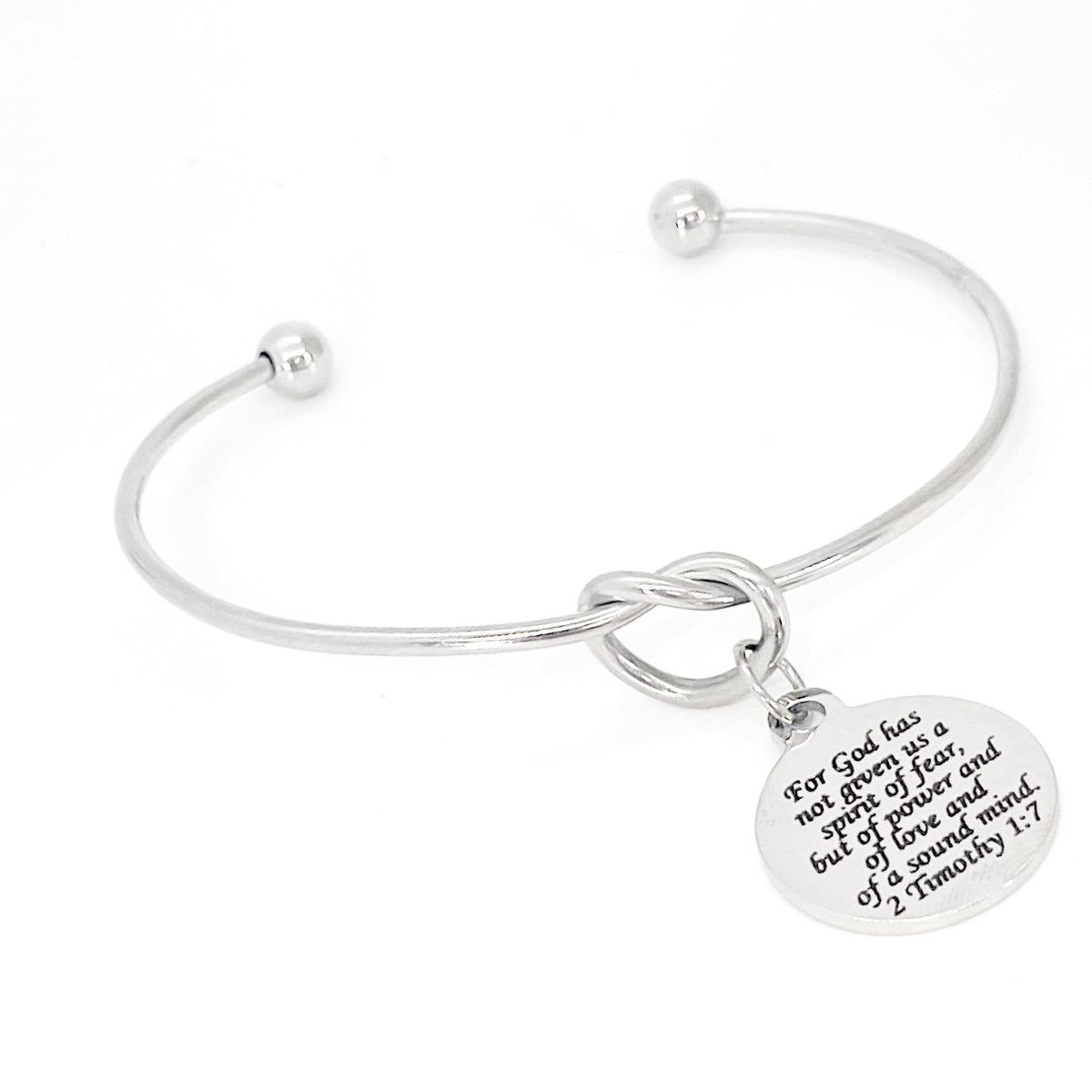 Scripture Gift, God Gives Us Power Love and Sound Mind Charm Bracelet, 2 Timothy 1 7 Graduation Gift, Faith Gift, Christian Jewelry